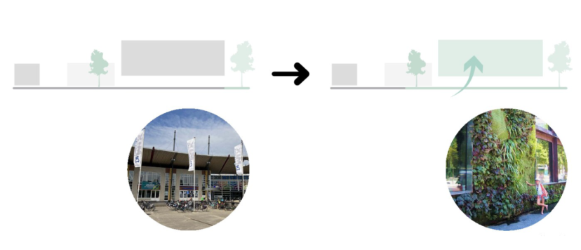 Vergroening gevel Merwestein Nieuwegein